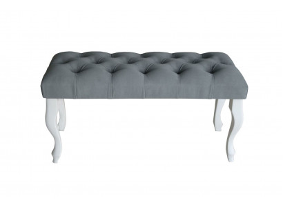 Chesterfield seat upholstery bench padded seat bench fabric textile wood style ottoman
