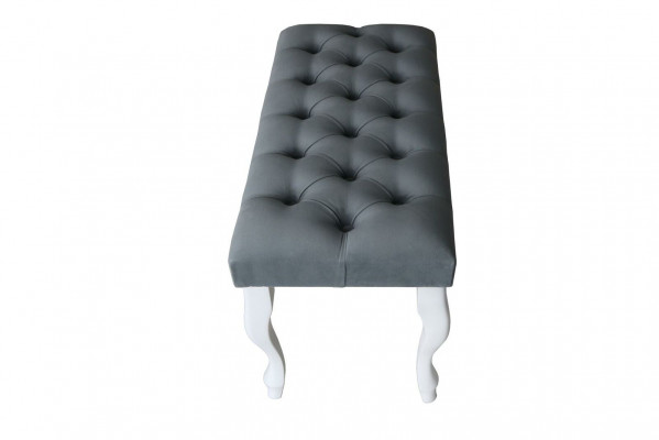 Chesterfield seat upholstery bench padded seat bench fabric textile wood style ottoman