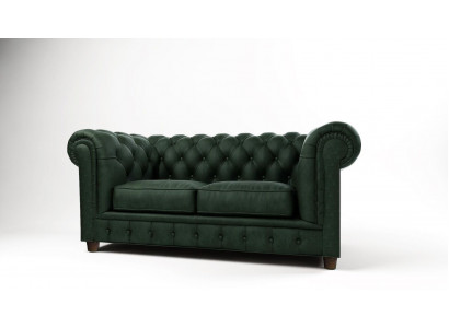 Chesterfield Luxury 2-Seater Couch Upholstered Sofa Fabric Sofas Set New