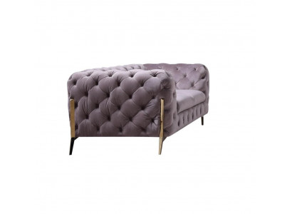 Design Chesterfield Sofa 2-seater Couch Upholstery Fabric Sofas Velvet New Two-seater