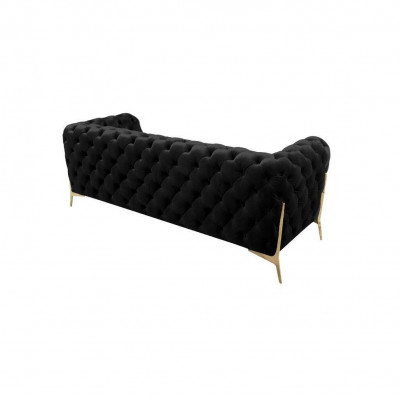 Design Chesterfield Sofa 2-seater couch velvet upholstery fabric sofas two-seater new