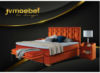 Design bed bedroom set 4-piece. Nightstand 2x bench beds modern