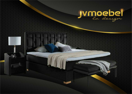 Design bed bedroom set 4-piece. Nightstand 2x bench beds modern