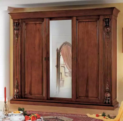 Bedroom wardrobe furniture luxury solid wood cabinets design new