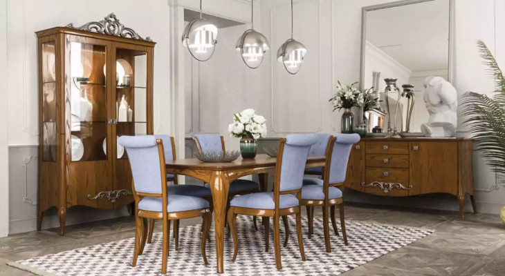 Dining room set ensemble table 6x chairs design sideboard furniture luxury new