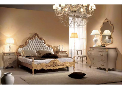 Complete Bedroom Set Bed Nightstands Dresser Mirror Set 5-piece