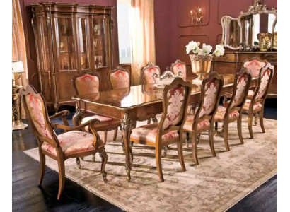 Dining table with 10 chairs, dining room, living room set, 11-piece furniture set