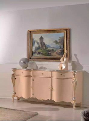 Dining room furniture dining table display cabinet dresser 4x chairs dining set 7-piece suite