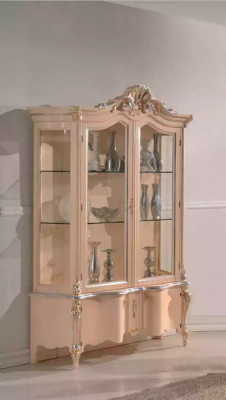 Dining room furniture dining table display cabinet dresser 4x chairs dining set 7-piece suite