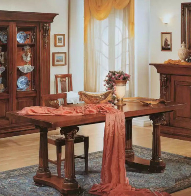 Dining room set, dining table, sideboard, display cabinet, mirror, luxury classic furniture