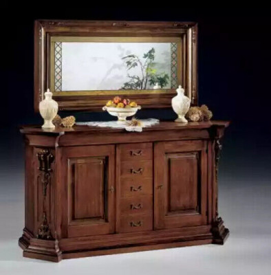 Dining room set, dining table, sideboard, display cabinet, mirror, luxury classic furniture