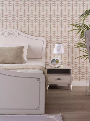 Bedside table nightstand bedroom wood white children's bedside table luxury