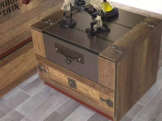 Nightstand Children's Room Bedside Table Wood Brown Children's Nightstand Luxury