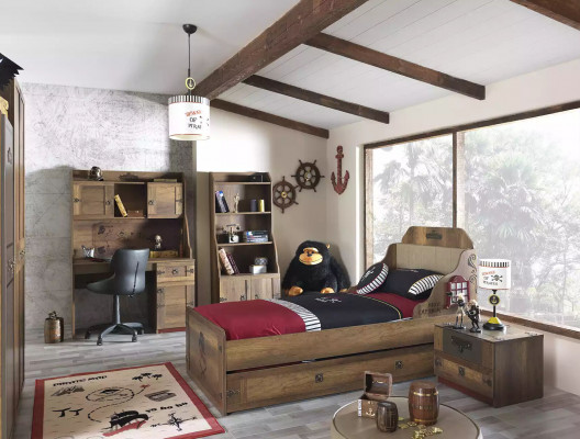 Children's shelf bookshelf bookcase standing shelf wooden shelf brown cabinet