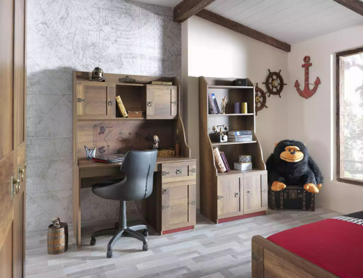 Children's shelf bookshelf bookcase standing shelf wooden shelf brown cabinet