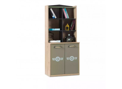 Bookshelf Cabinet Children's Shelf Bookcase Children's Furniture Green Wood