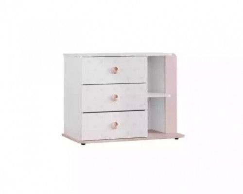 Set dresser with mirror white wood pink cabinet wooden cabinet modern