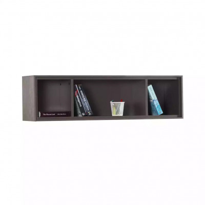 Desk Bookshelf Computer Desk Shelf Gray Wood Children's Set 2-piece