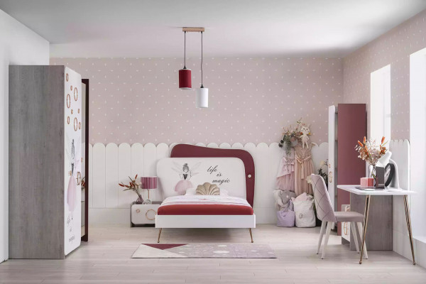 Designer children's bed girl room furniture bed frame single bed furniture