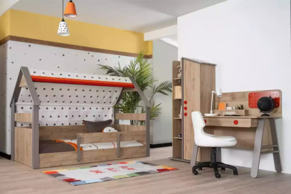 Children's bed bed bed frame children's room wood brown beds children's furniture