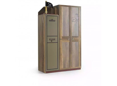 Pirate wooden cabinet luxury wardrobe children's wood brown 3 door
