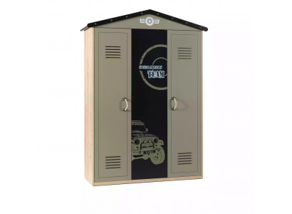 Wardrobe Wooden Cabinet Luxury Wardrobe Furniture Wood 3-Door 0Design Green