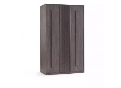 Wooden cabinet luxury wardrobe cabinet furniture wood gray 3-door design