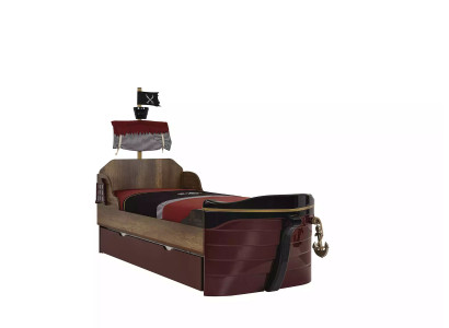 Functional bed pirate beds children's bed bed wood youth bed brown pirates