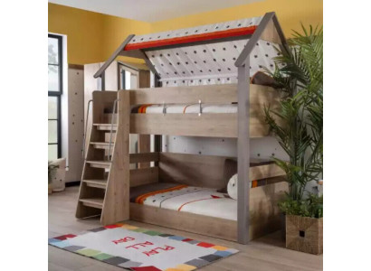 Bunk bed children's bed bed bed frame children's room wood brown design