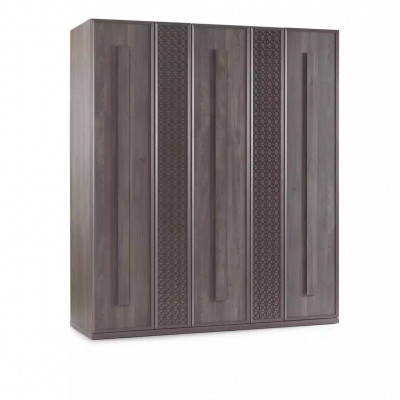 Luxury wardrobe cupboard wooden cabinet furniture wood gray 5-door design
