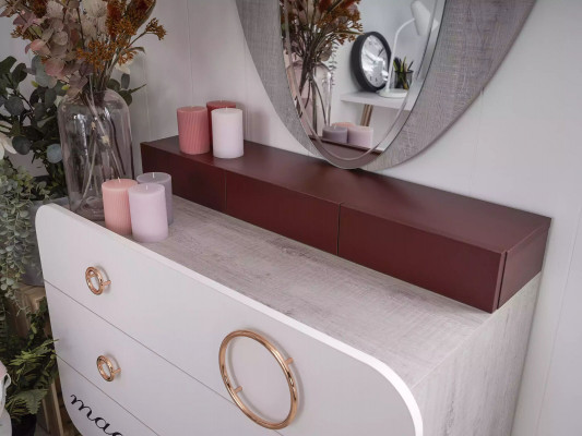 Bed Bed Box Complete Children's Furniture Children's Bed Wood Pink Set 4-Piece Children's Room