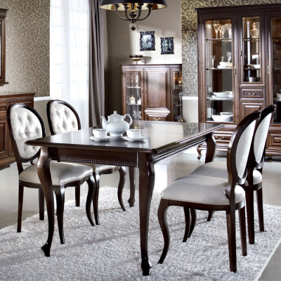 9-piece dining room set suite table dresser mirror display cabinet cupboard