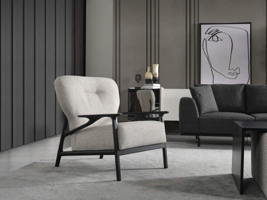 Modern white sofa set three-seater armchair set upholstered furniture living room