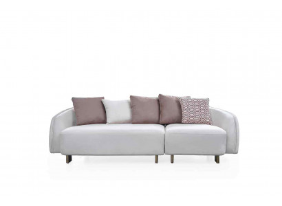Modern three-seater sofa 3-seater upholstered fabric sofa white sofas new