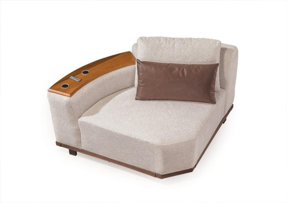 Luxurious L-shaped corner sofa with music system upholstered living room sofas
