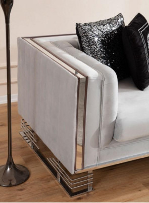 Black and white sofas luxury living room suite three-seater armchair 4-piece set
