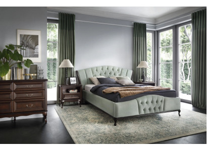 Bed Bedroom Set Chesterfield Luxury Beds Furniture 2x Nightstand 3-piece Set
