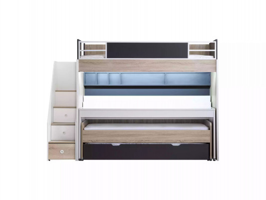 Luxury Bunk Bed Bed 3 Sleeping Places Multifunction Bed Wood Loft Bed Wood