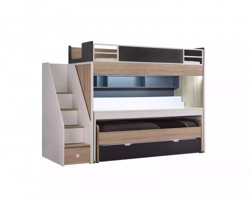Luxury Bunk Bed Bed 3 Sleeping Places Multifunction Bed Wood Loft Bed Wood