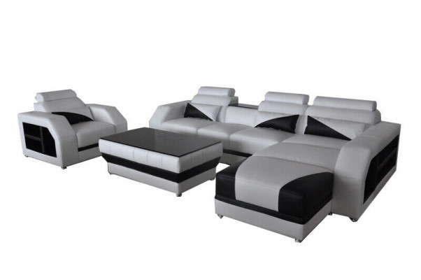 Design corner sofa couch upholstery suite automatic recline function sofa new leather
