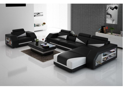 Design corner sofa couch upholstery suite automatic recline function sofa new leather
