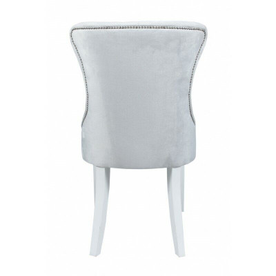 Gray Upholstered Chesterfield Chair Designer Armchairs Dining Room Furniture