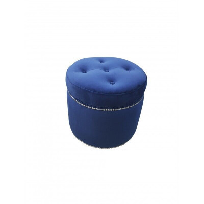 Chesterfield Pouf Textile Footstool Round Stool Upholstered Stool Seat Pouf New