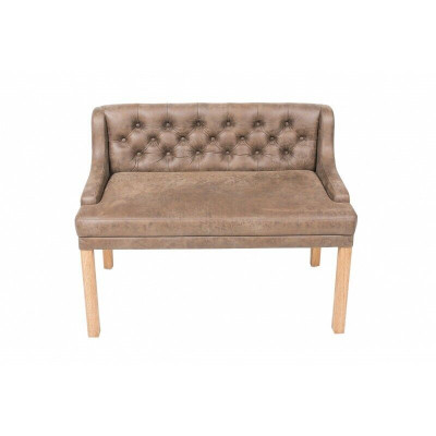 Chesterfield Bank Textile Seat Benches Restaurant Fabric Store Sofa Leather