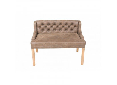 Chesterfield Bank Textile Seat Benches Restaurant Fabric Store Sofa Leather