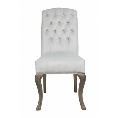Chesterfield x4 Upholstered Chairs Designer Set Textile Chairs Luxurious Set of 4