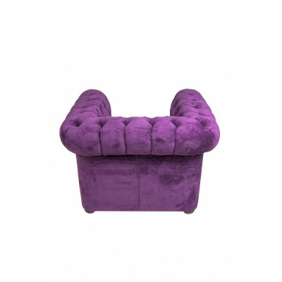Chesterfield Armchair Couch Upholstery 1-Seater Velvet Design Couches Sofas