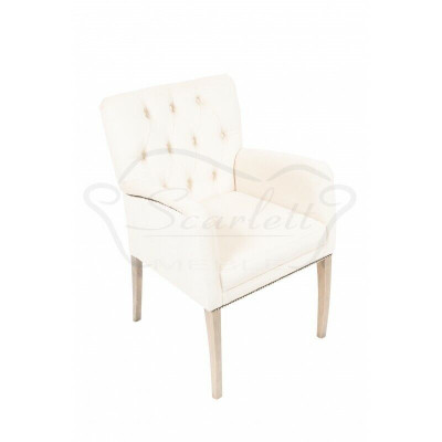White Chesterfield Seating Set Dining Room Group Chairs x4 Armchairs Lounge Chairs