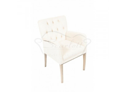 White Chesterfield Seating Set Dining Room Group Chairs x4 Armchairs Lounge Chairs