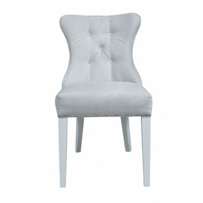 Gray Chesterfield Seating Group Modern Dining Room Upholstered Chairs Luxury Seater